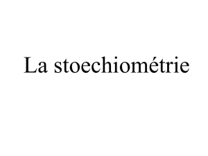 La stoechiométrie