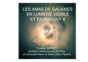 LES AMAS DE GALAXIES EN LUMIERE VISIBLE ET EN RAYONS X