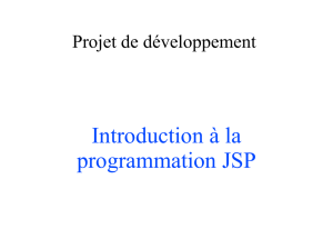 Introduction à la programmation JSP