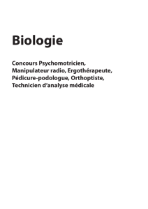 Biologie - concours Psychomotricien, Manipulateur radio