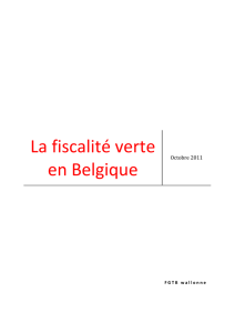 La fiscalité verte en Belgique