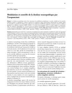 Modulation et contr&ocirc;le de la douleur neuropathique