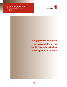 Les jugements en matière de responsabilité civile, les