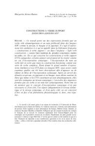 CONSTRUCTIONS À VERBE SUPPORT DANS DES LANGUES