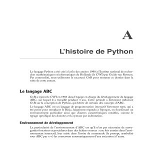 L`histoire de Python