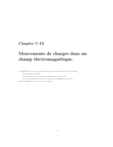 Mouvements de charges dans un champ