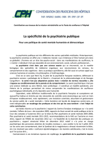 La spécificité de la psychiatrie publique