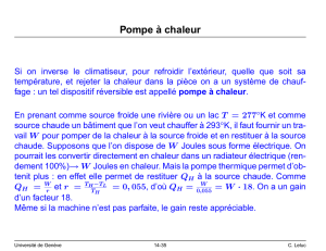 Pompe `a chaleur