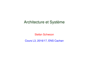 Architecture et Syst`eme