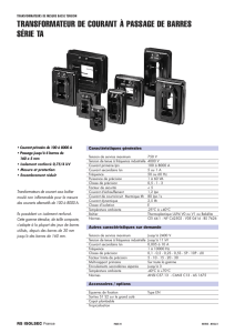 transformateur de courant à passage de barres série ta
