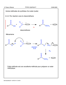 Autres méthodes de synthèse d`un ester (suite) R C OCH3 O R C