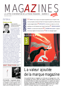 La valeur ajoutée de la marque magazine