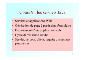 Cours 9 : les servlets Java