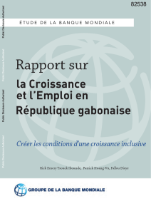 République gabonaise sur la Croissance et l`Emploi en