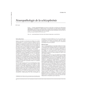 Neuropathologie de la schizophrénie - Psychologie