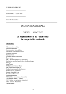 La représentation de l`économie