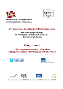 Programme - Académie de l`Entrepreneuriat