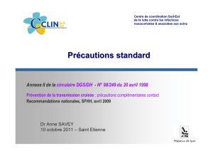 Précautions standard - CHU de Saint