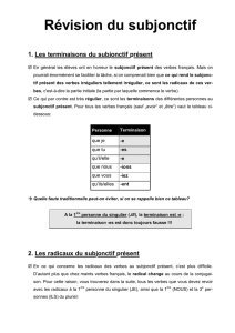 revision du subjonctif
