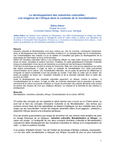 Le développement des industries culturelles : une