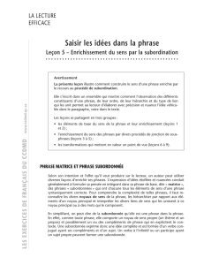 5 – Enrichissement du sens par la subordination