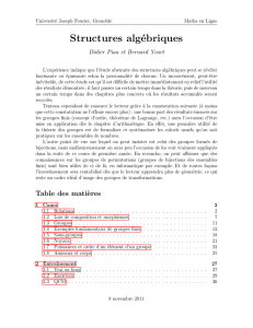 Structures algébriques