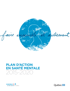 Plan d`action en santé mentale 2015-2020