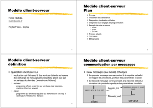 Modèle client-serveur Modèle client