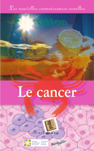 Le cancer - Lettres en main