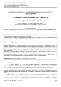 determinants de l`insuffisance de soins infirmiers de