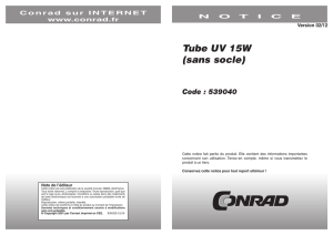 Tube UV 15W (sans socle)