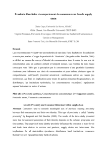 Proximité identitaire et comportement du consommateur dans la