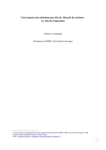 Convergence des emissions par tete de dioxyde de carbone