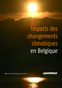 Impacts des changements climatiques en Belgique