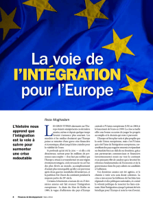 La voie de l`intégration pour l`Europe