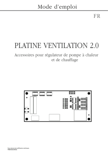 Platine ventilation 2.0 technique