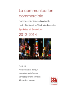 La communication commerciale 2012-2014