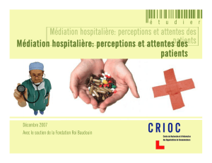 Perception et attentes des patients