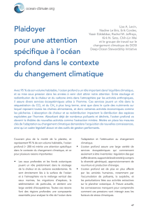 Plaidoyer pour une attention spécifique à l`océan profond dans le