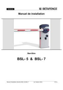 Manuel de pose : barrière levante automatique BLS 5 et 7