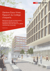 Genève Eaux-Vives. Rapport du Collège d`experts.