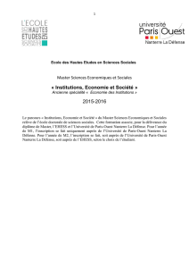 Institutions, Economie et Société » 2015-2016