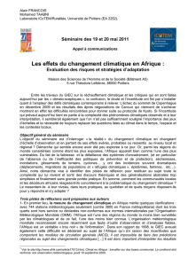 Les effets du changement climatique en Afrique