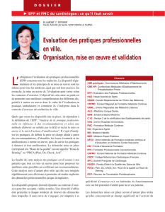 Evaluation des pratiques professionnelles en ville. Organisation