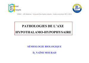 1- Axe hypothalamo-hypophysaire D1 2011-12