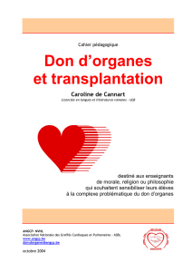 Don d`organes et transplantation