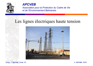 Les lignes électriques haute tension - APCVEB