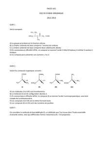 paces ue1 ed2 de chimie organique 2012-2013