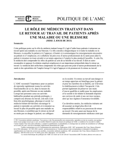 Le rôle du médecin traitant - Canadian Medical Association