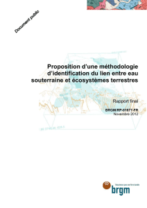 Proposition d`une méthodologie d`identification du - Infoterre